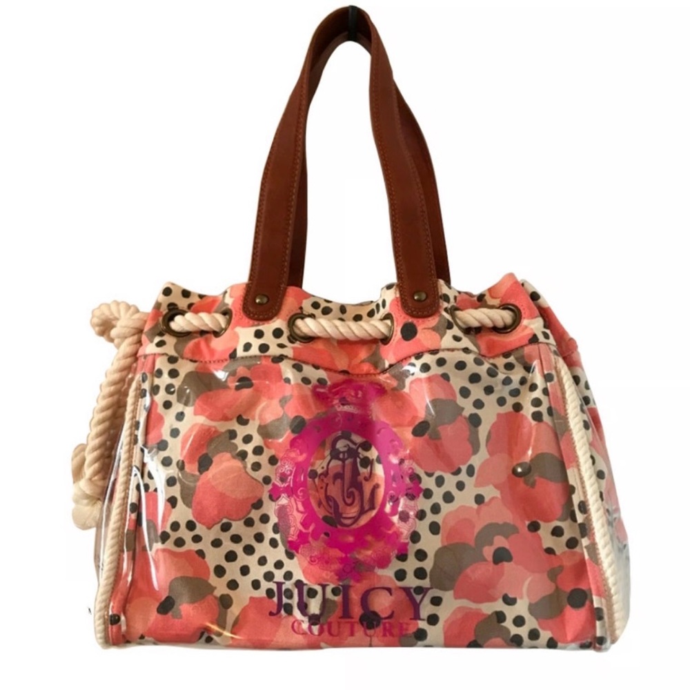 Juicy Couture XL Daydreamer Floral Canvas W Plastic Covering